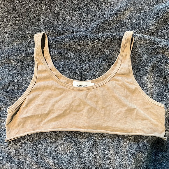 Talentless Beige Crop Top - Picture 2 of 4